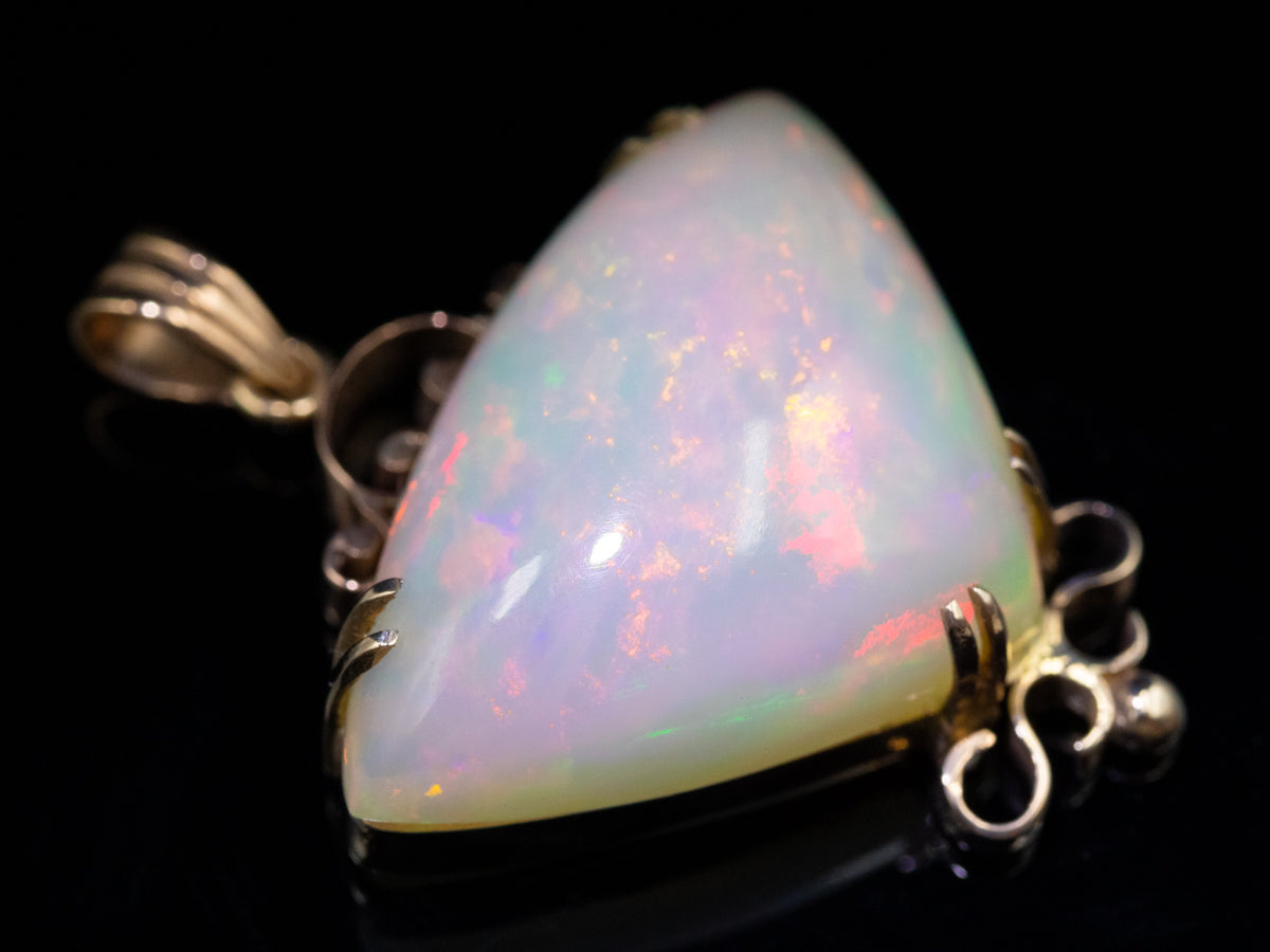 Rose Gold Opal Cabochon Pendant