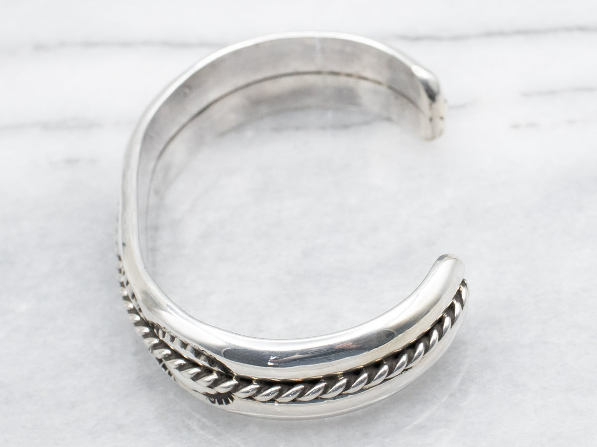 Sterling Silver Native American Made Twisted Cuff Bracelet