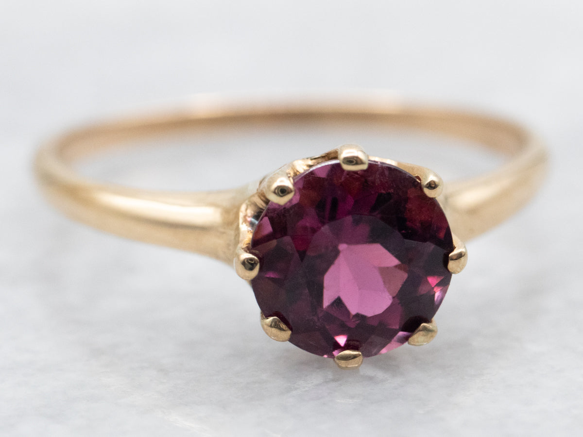 *RESERVED* Vintage Pink Tourmaline Solitaire Ring