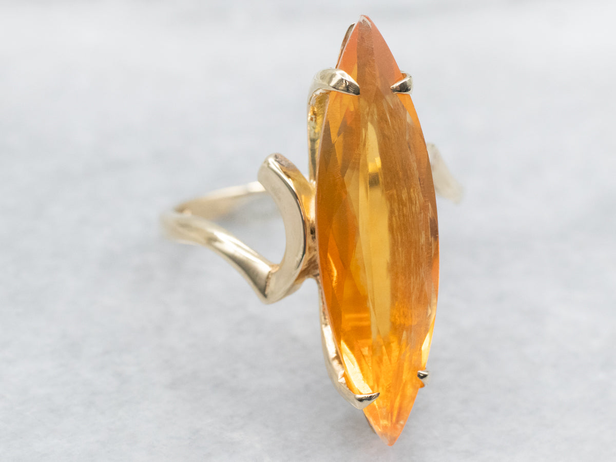 Fire Opal Bypass Ring