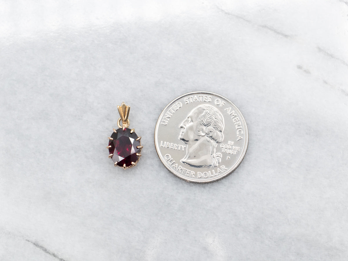 Classic Garnet Solitaire Pendant