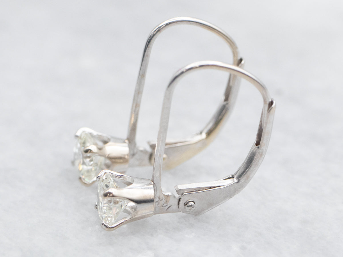 White Gold Diamond Drop Earrings