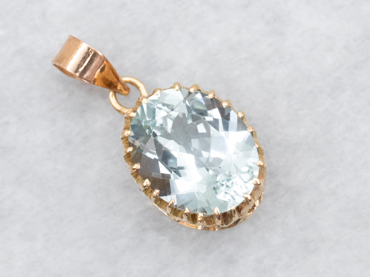 Aquamarine Solitaire Pendant