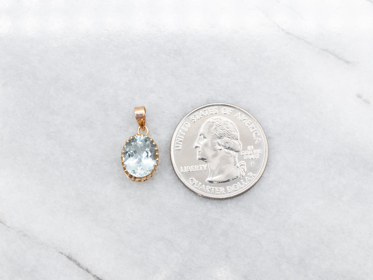 Aquamarine Solitaire Pendant