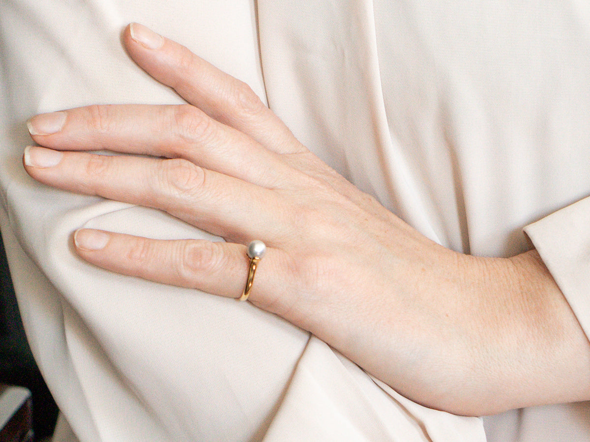 Gray Pearl Tiffany Co Ring