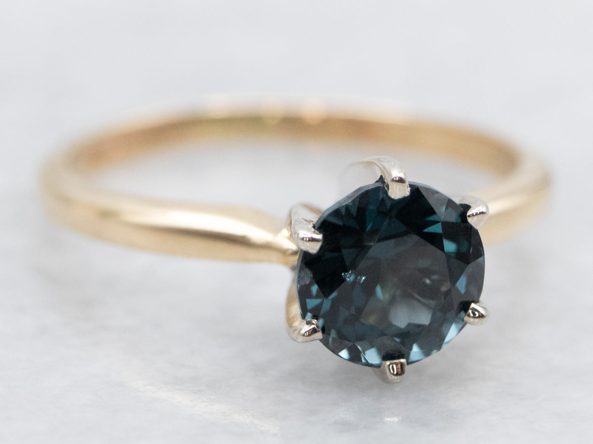 Two Tone Spinel Solitaire Ring