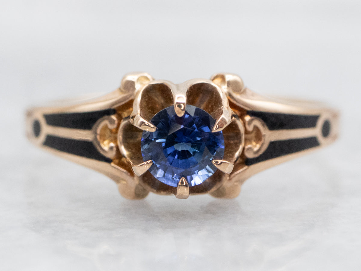 Rose Gold Sapphire Solitaire Ring