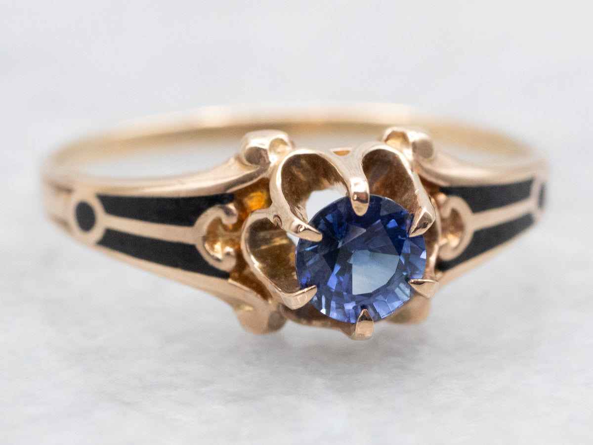 Rose Gold Sapphire Solitaire Ring