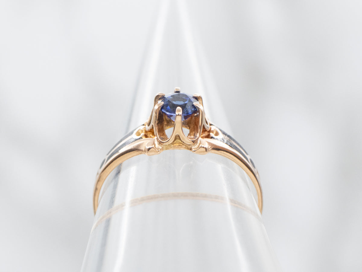 Rose Gold Sapphire Solitaire Ring