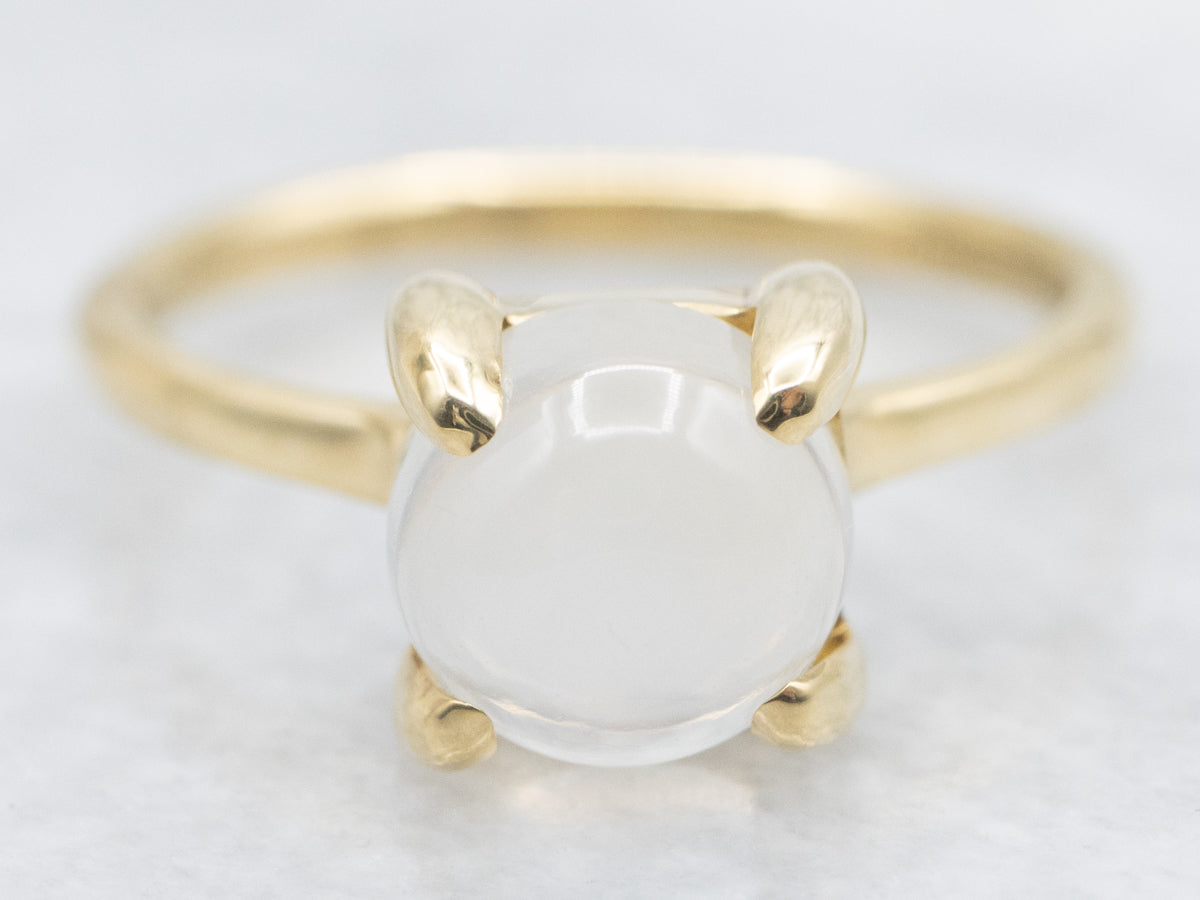 18K Gold Tiffany & Co. Moonstone Solitaire Ring