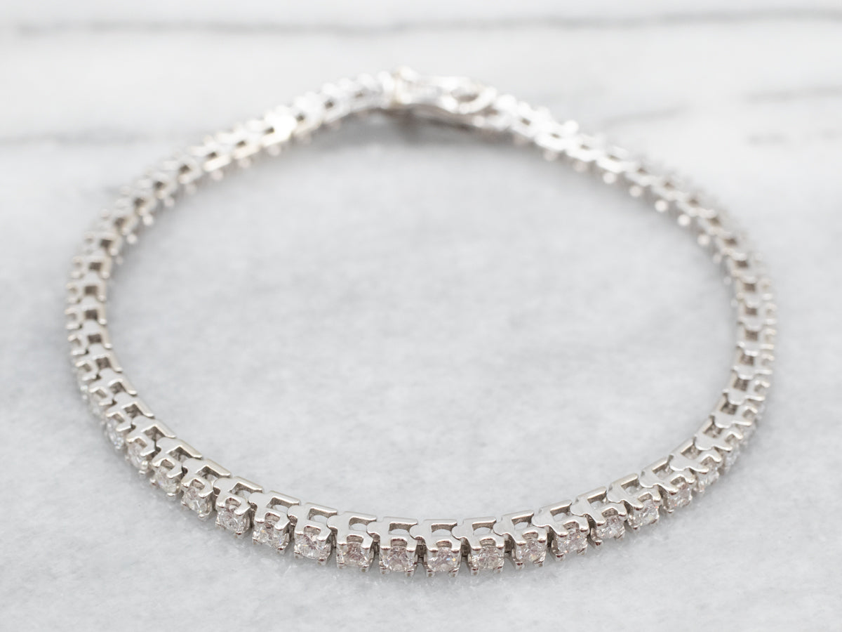 Modern Diamond Encrusted Tennis Bracelet