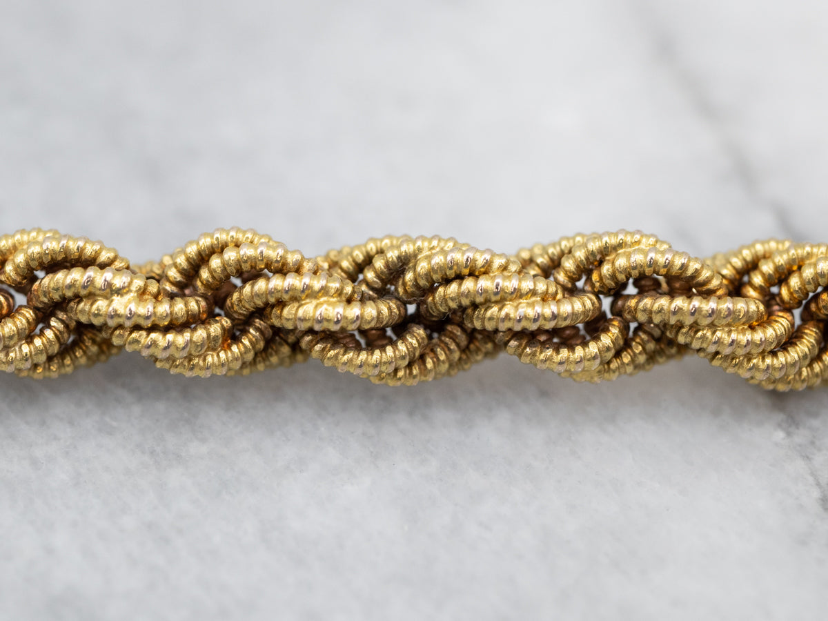 Beautiful Yellow Gold Chunky Rope Twist Chain