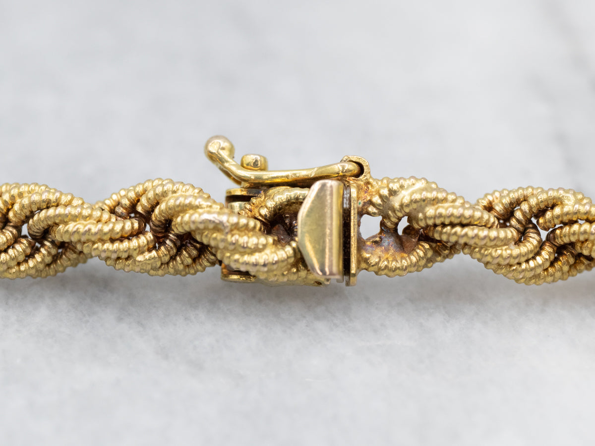 Beautiful Yellow Gold Chunky Rope Twist Chain