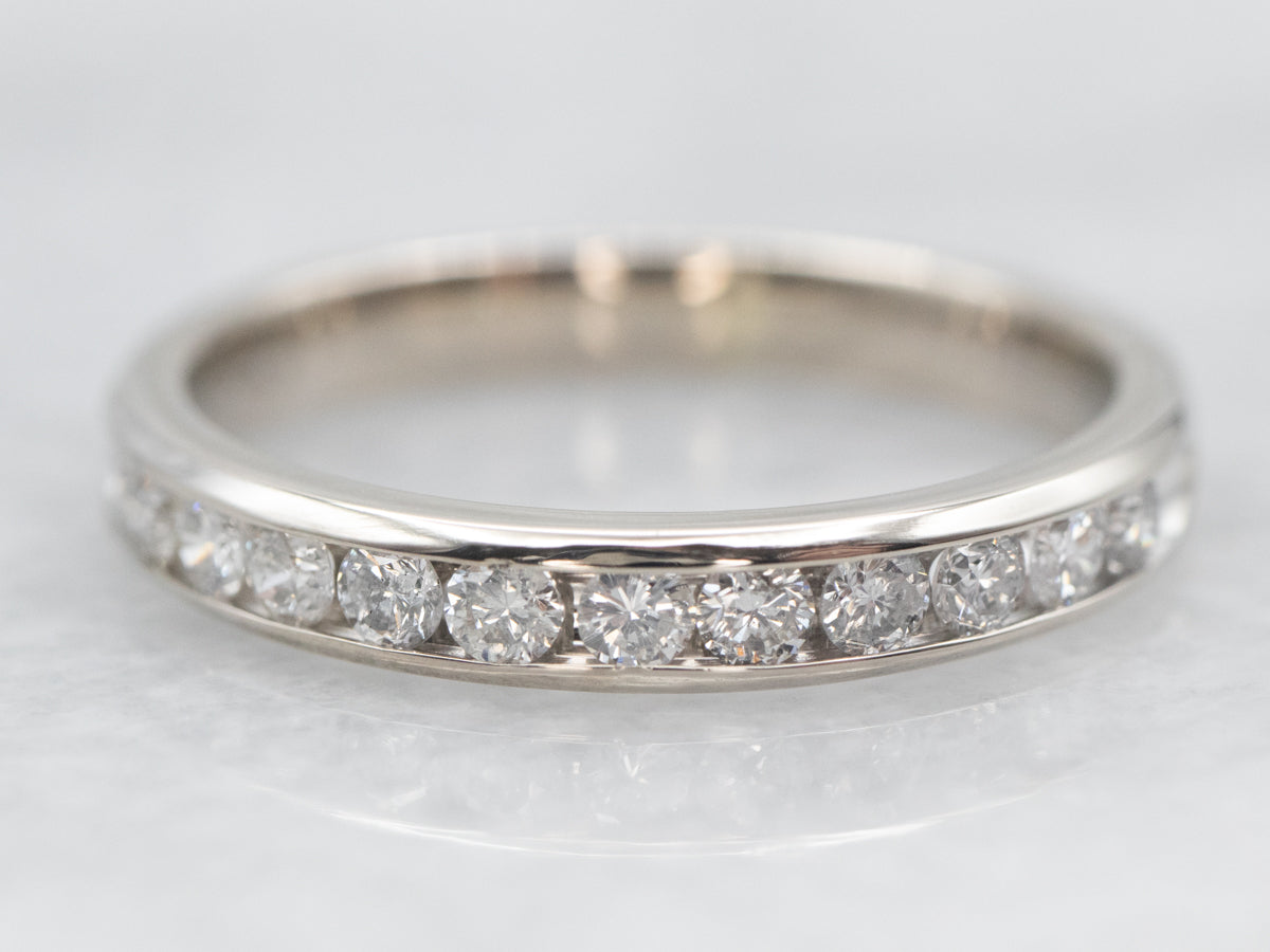 White Gold Channel Set Diamond Band