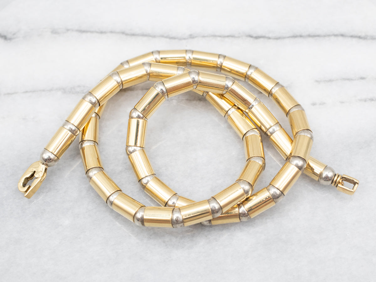 Two-Tone Tubular Necklace