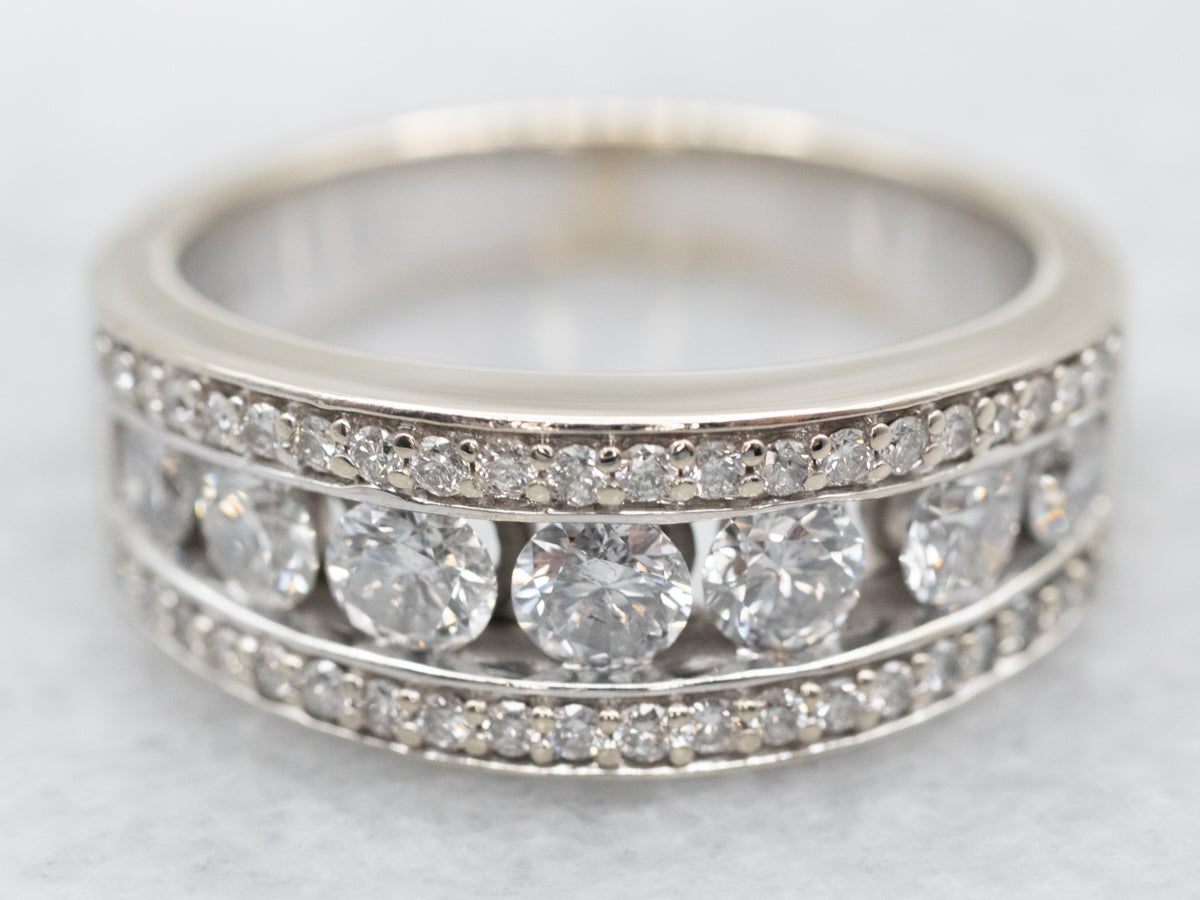 Triple Row Diamond Statement Band