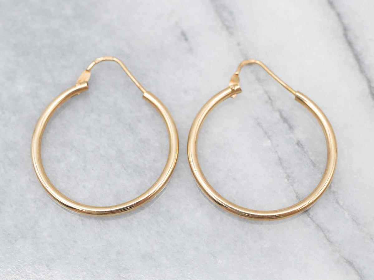 Sleek Gold Hoop Earrings