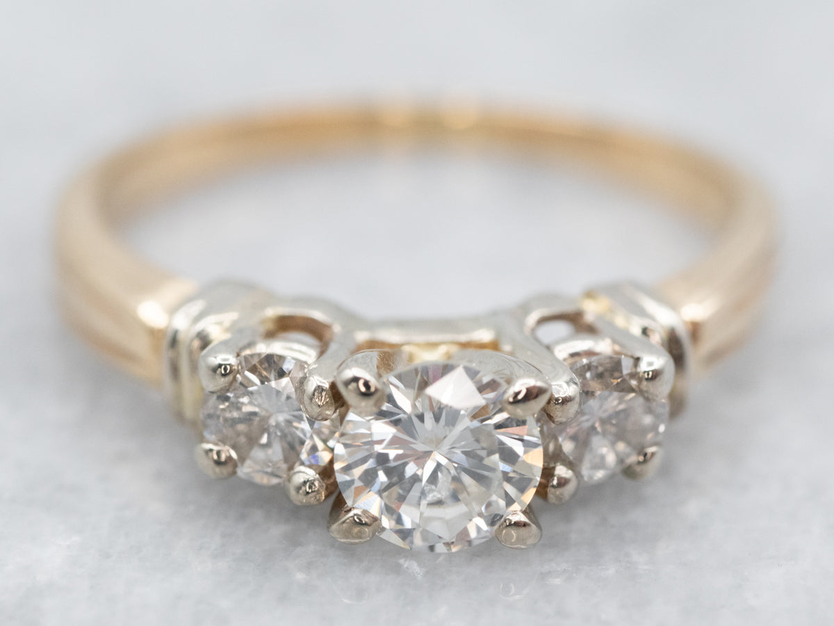 Classic Three Stone Diamond Engagement Ring