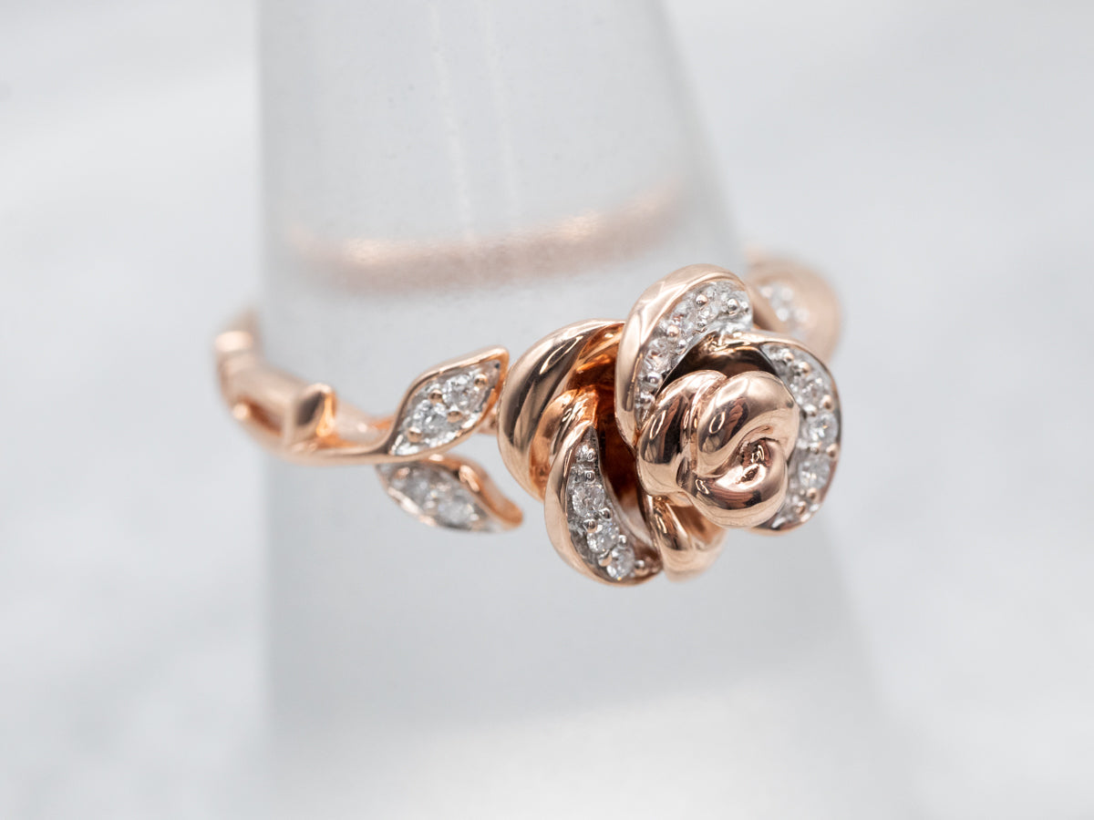 Rose gold disney engagement on sale rings