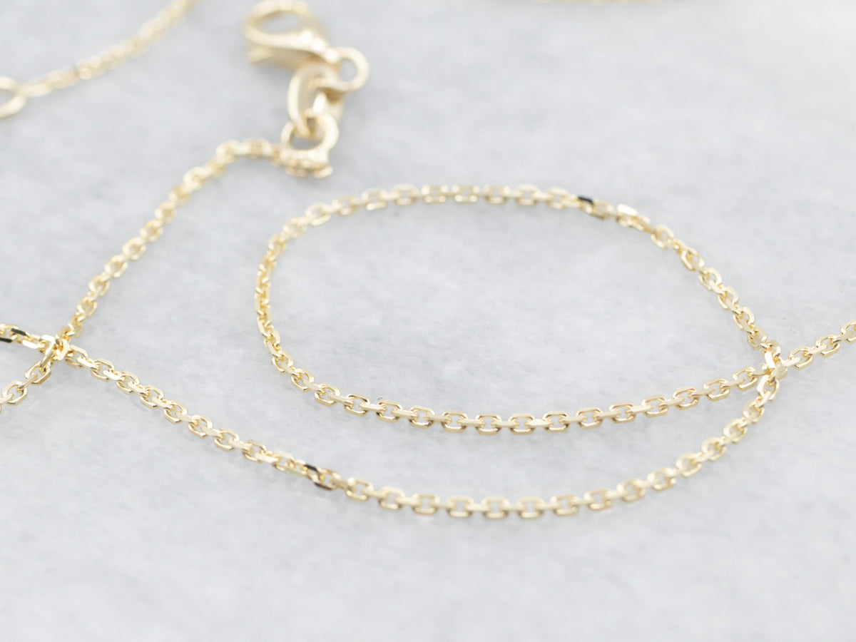 18-Inch Yellow Gold Cable Chain