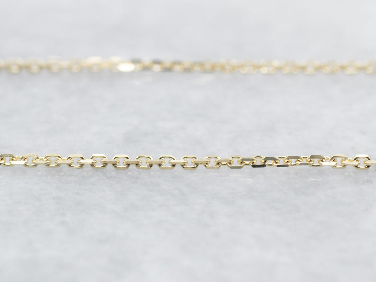 18-Inch Yellow Gold Cable Chain