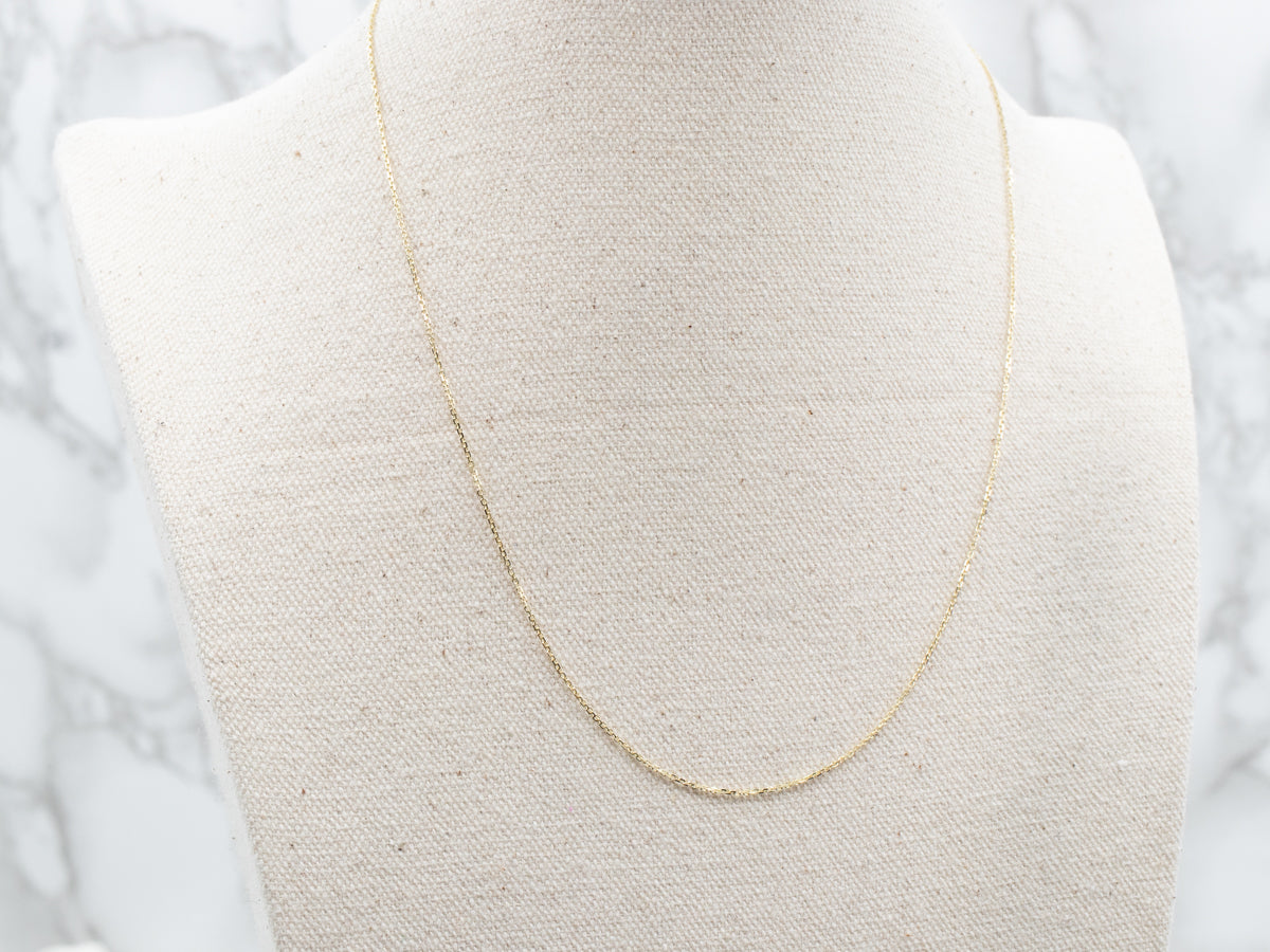 18-Inch Yellow Gold Cable Chain