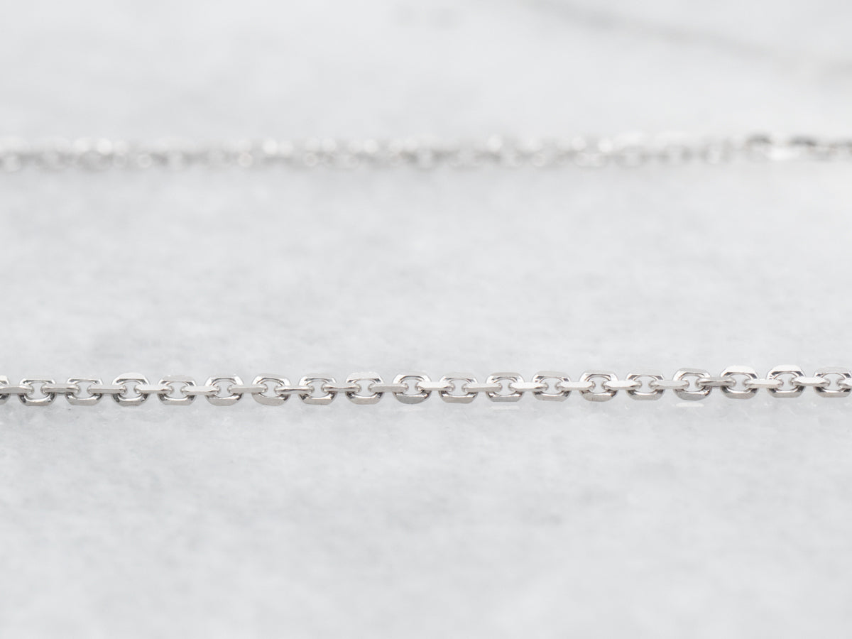 18-Inch White Gold Cable Chain