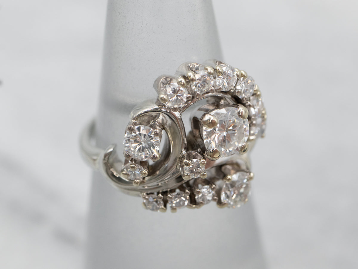 Stunning Diamond Cluster Engagement Ring