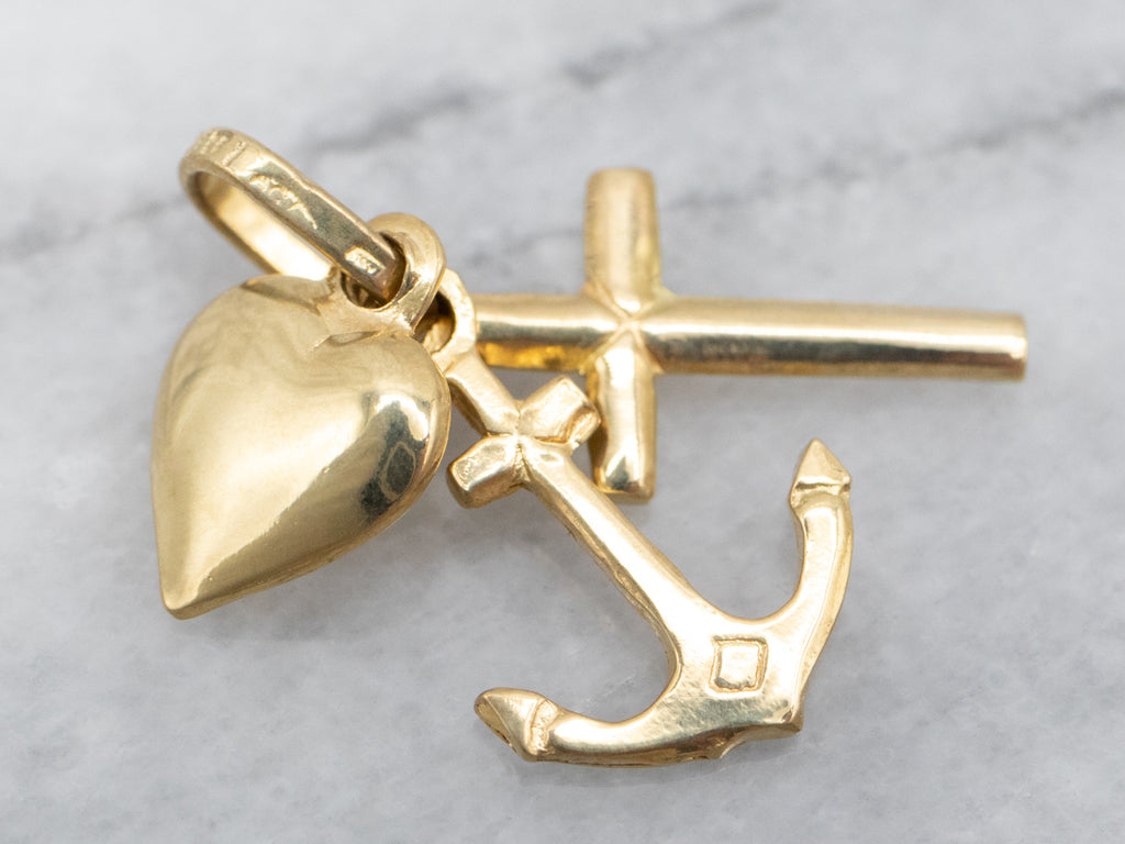 Anchor charm gold clearance