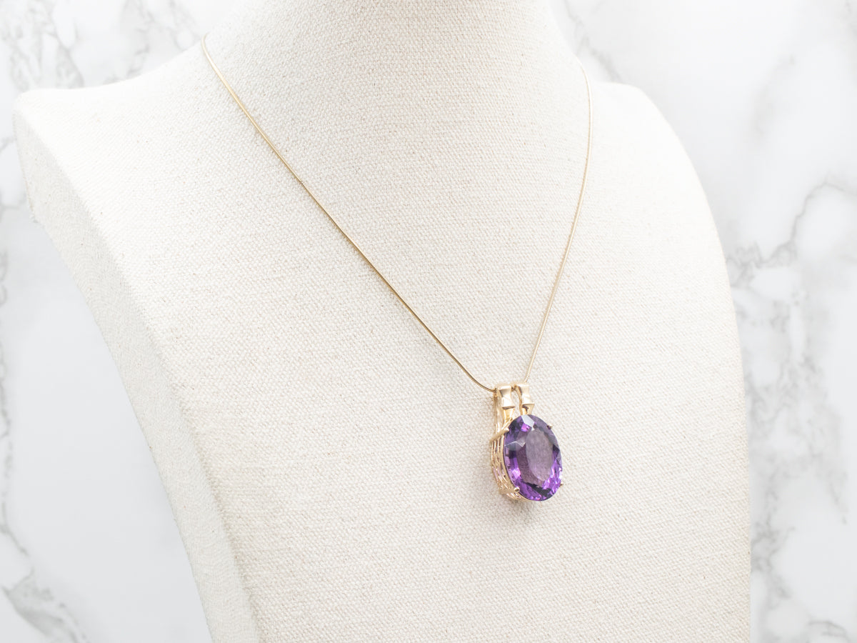 Amethyst Solitaire Cocktail Pendant