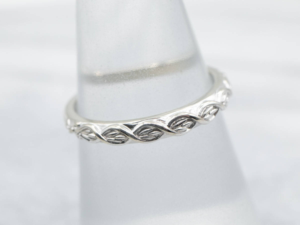 Twisting White Gold Band