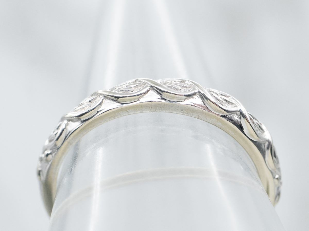 Twisting White Gold Band