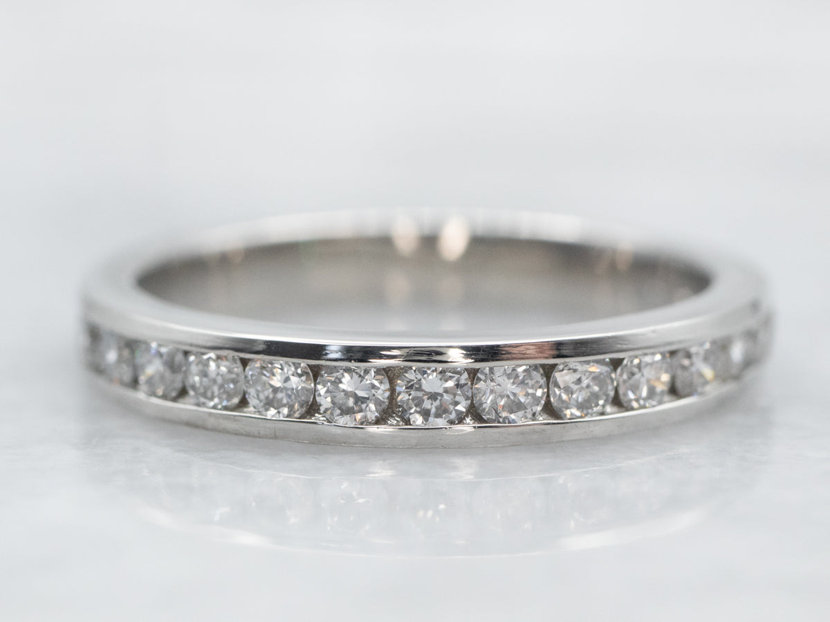 Platinum Channel Set Diamond Band