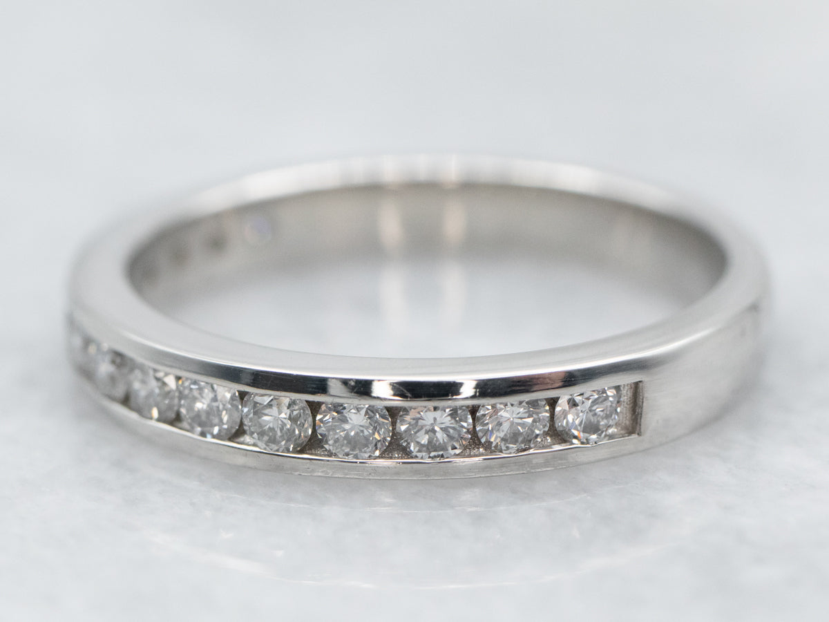 Platinum Channel Set Diamond Band