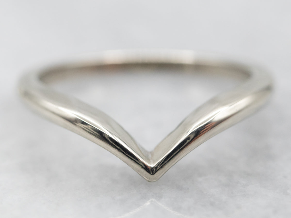 Modernist White Gold V Band