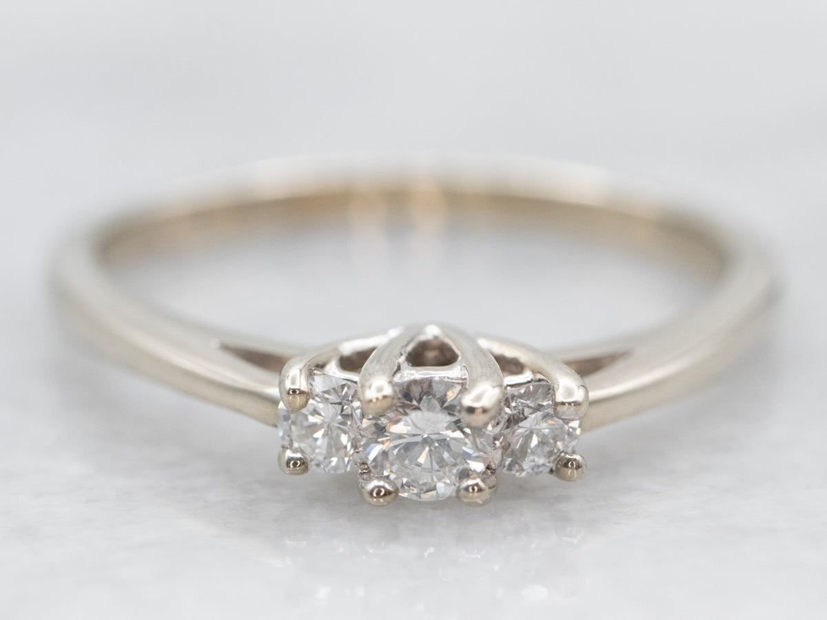 Three Stone Diamond Engagement Ring