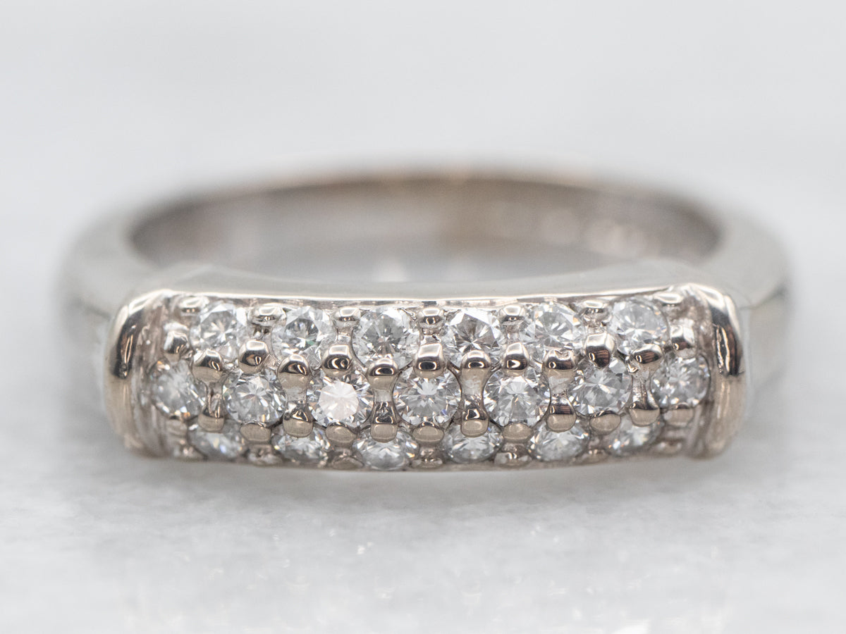 Sparkling Triple Row Diamond Band