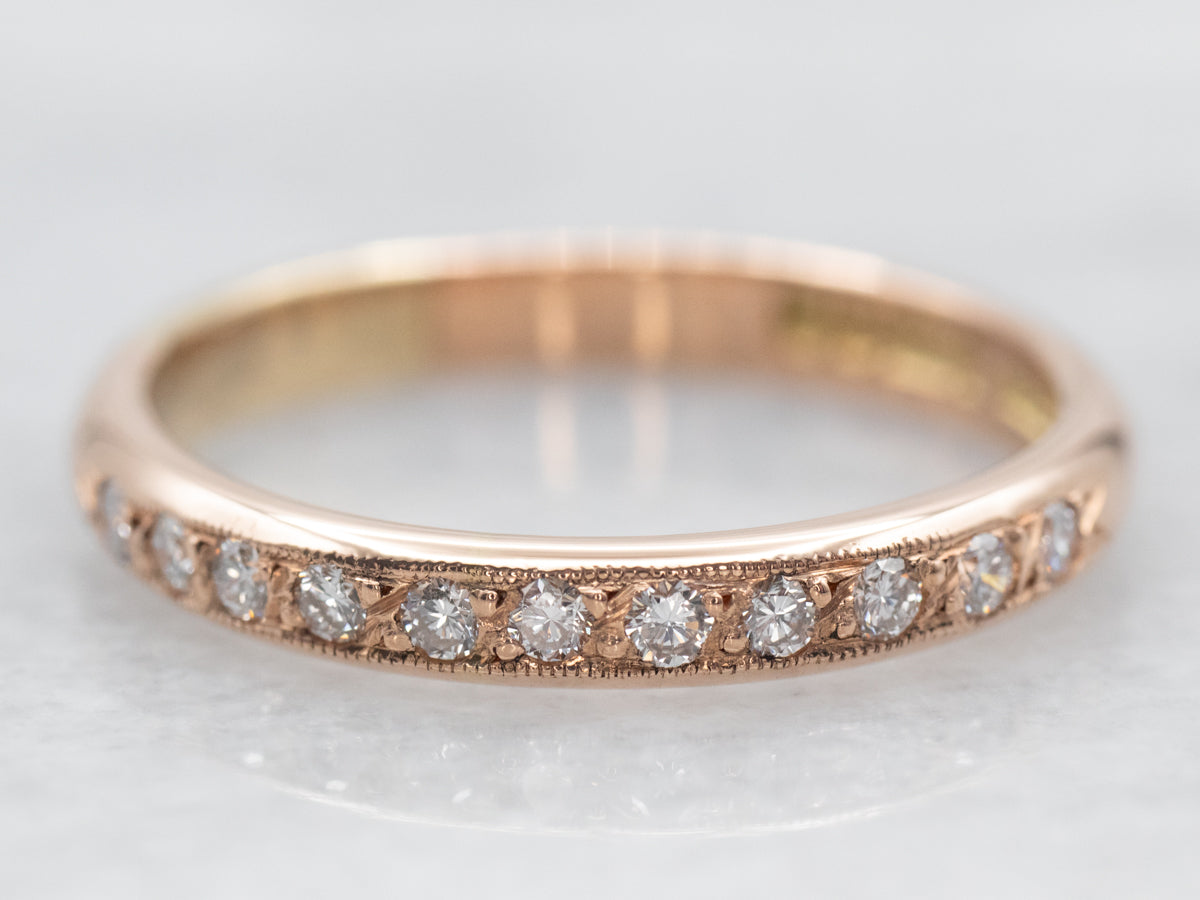 Diamond Rose Gold Band