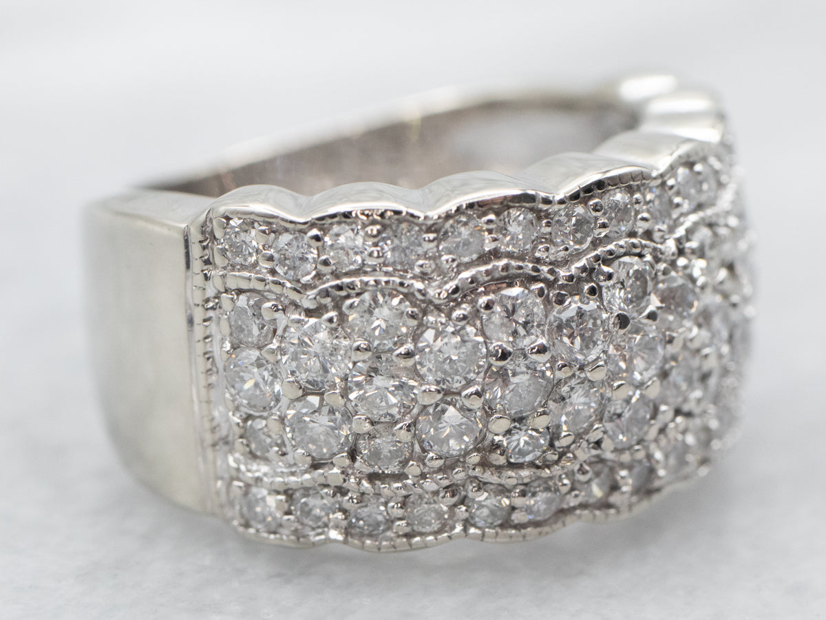 White Gold Diamond Cocktail Band