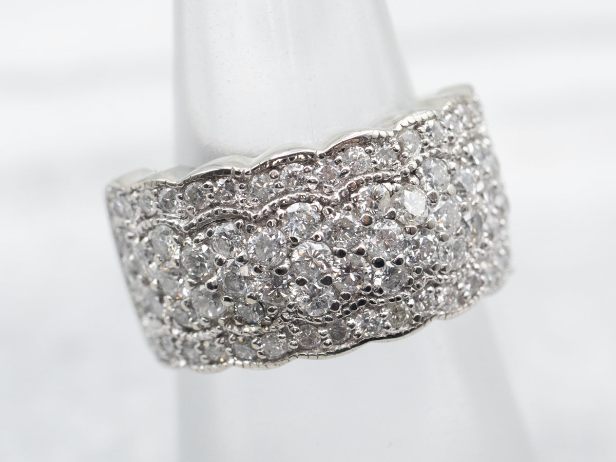 White Gold Diamond Cocktail Band