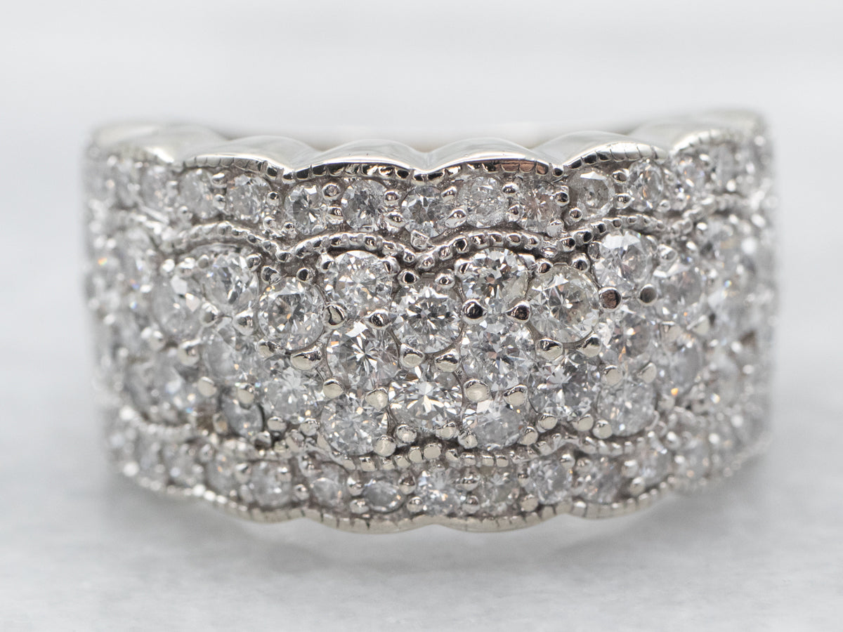 White Gold Diamond Cocktail Band