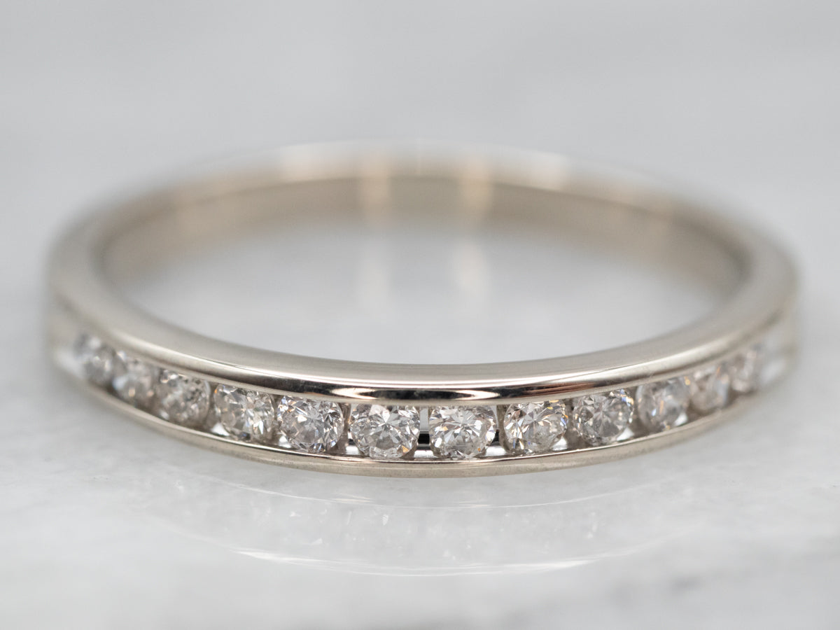 Channel Set Diamond Wedding Band