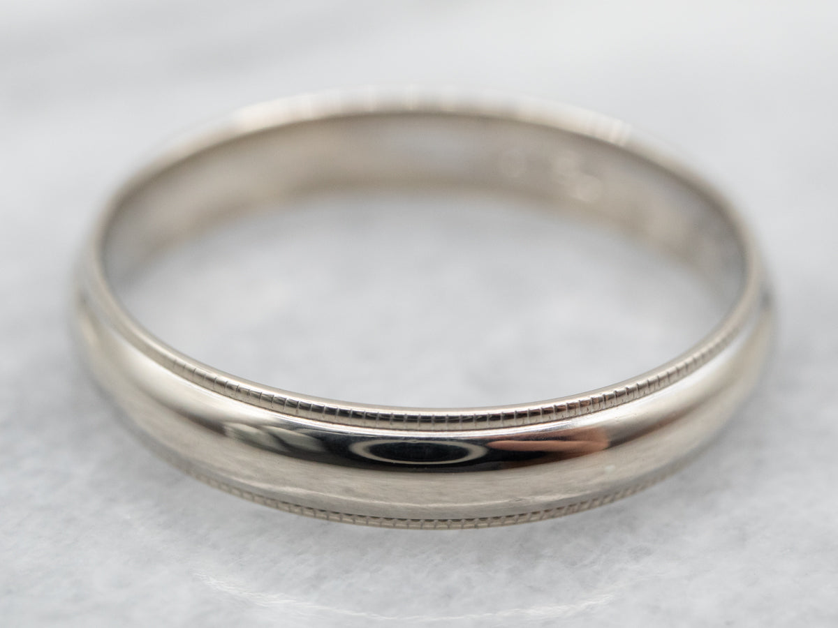 Milgrain Edge Wedding Band