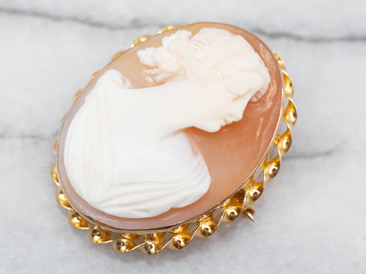 Crafted Cameo Brooch