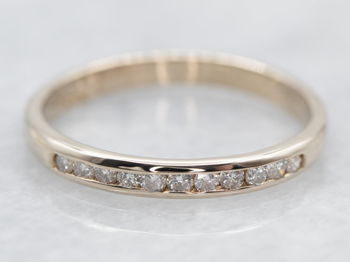 Gold Channel Set Diamond Band