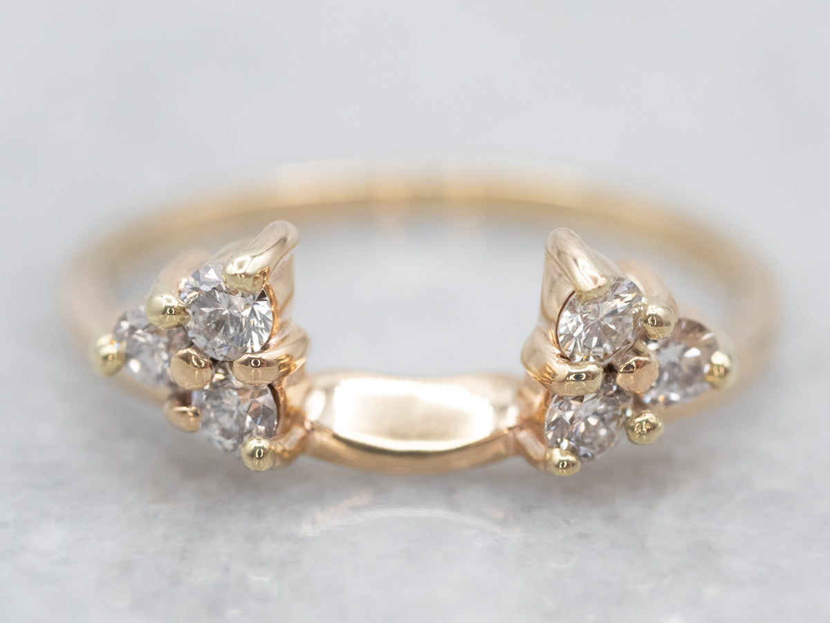 Sparkling Yellow Gold Diamond Enhancer Band