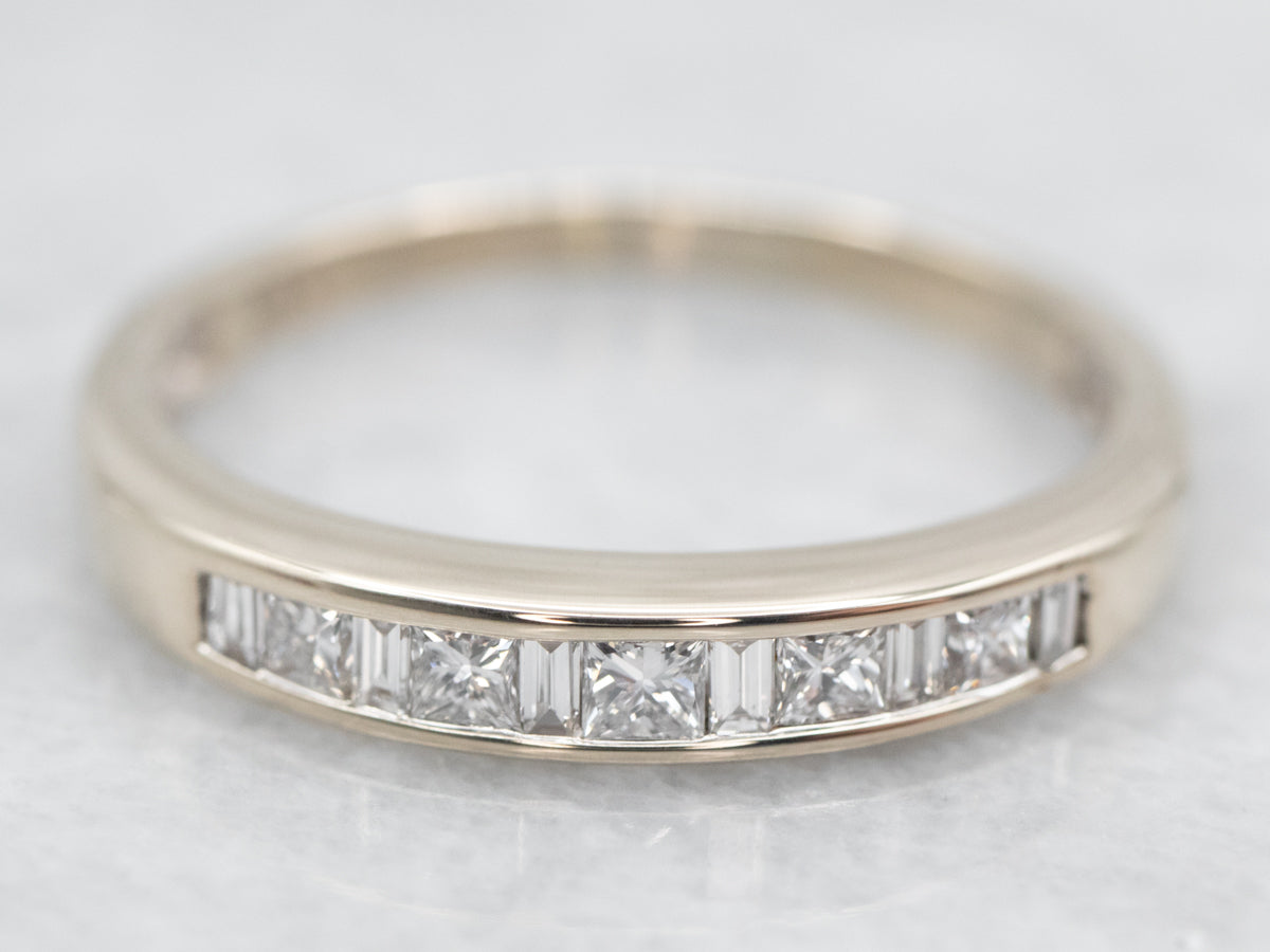 Wonderful White Gold Diamond Channel Band