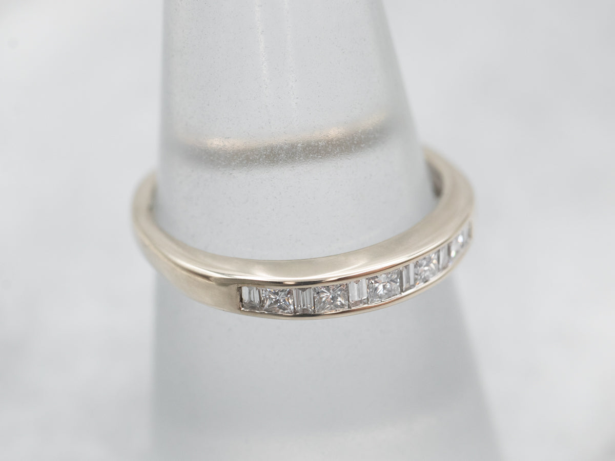 Wonderful White Gold Diamond Channel Band