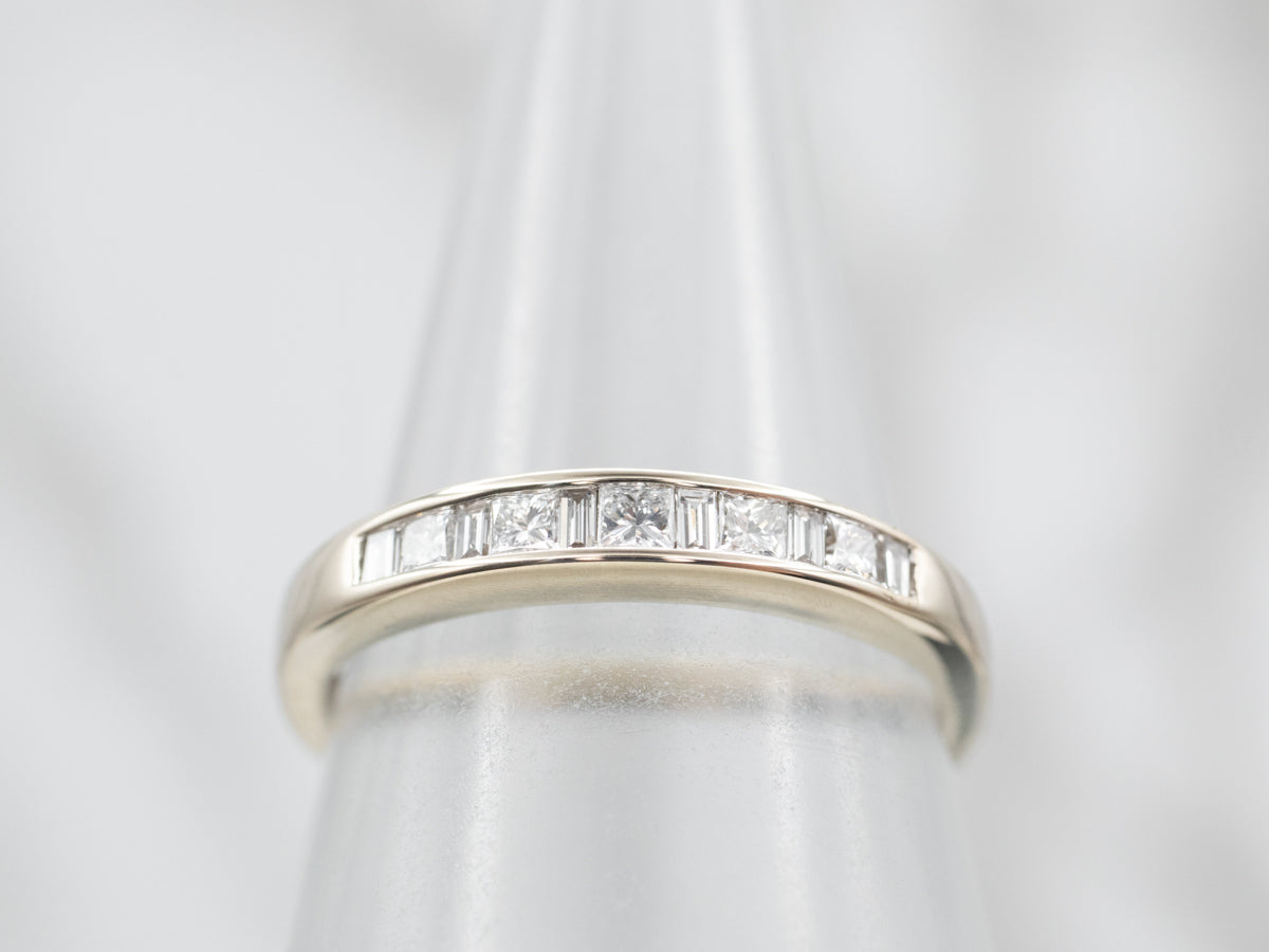 Wonderful White Gold Diamond Channel Band