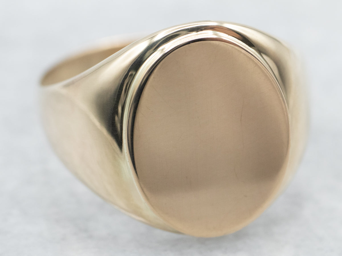 10K Yellow Gold Signet Ring